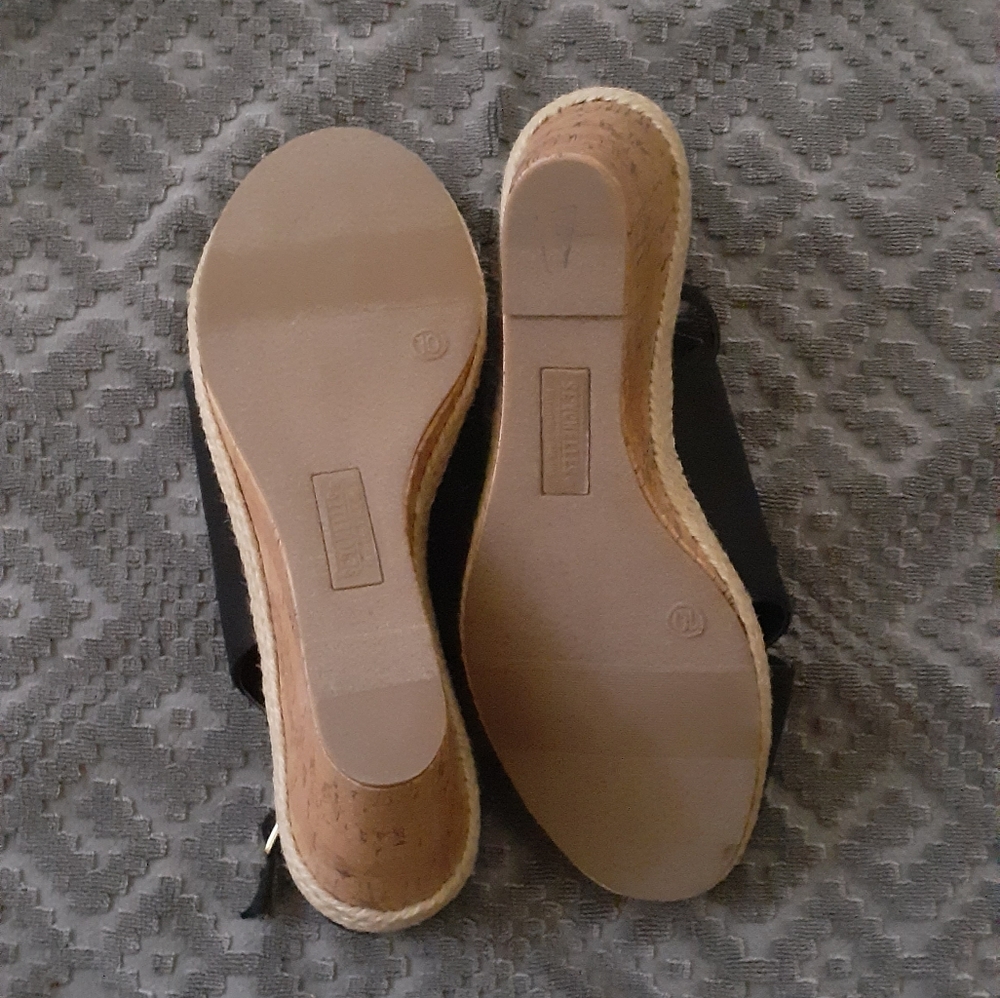 Seychelles Women's Cork Wedge Sandals - Black - 10 - Picture 3 of 3
